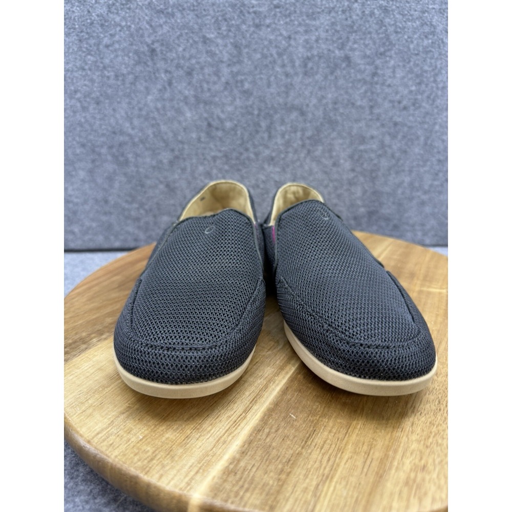 Olukai Waialua Mesh Gray‎ & Pink Casual Slip On Loafers Shoes Women's 5 - Picture 4 of 9